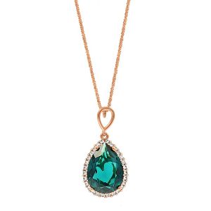 Κολιέ Από Ασήμι 925 Ροζ Επιχρυσωμένο Με Swarovski EX10920
